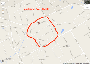 Map of Applegate at Five Points Road and Westtown Road